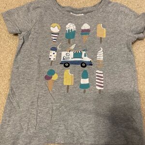 Hanna Andersson Gray Tee with Ice Cream Design